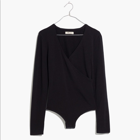 Madewell Black Long Sleeve Thong Bodysuit Sz S - Picture 11 of 11